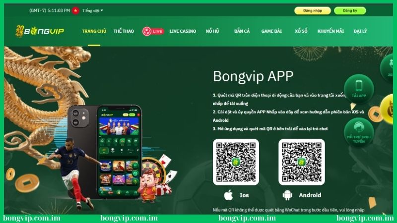 Đăng ký Bongvip - Tạo tài khoản chơi cược siêu đơn giản 2 Bongvip cho phép đăng ký cá cược đa nền tảng