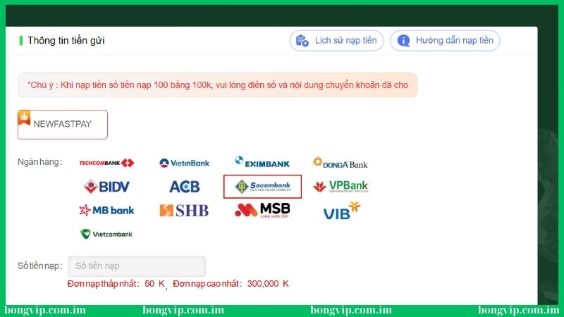 Nạp tiền Bongvip - Hướng dẫn quy trình cực kỳ tiện lợi 4 Cập nhật thông tin nạp tiền tại Bongvip thường xuyên